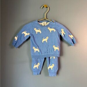Janie and Jack Jack Russel terrier sweater‎ set